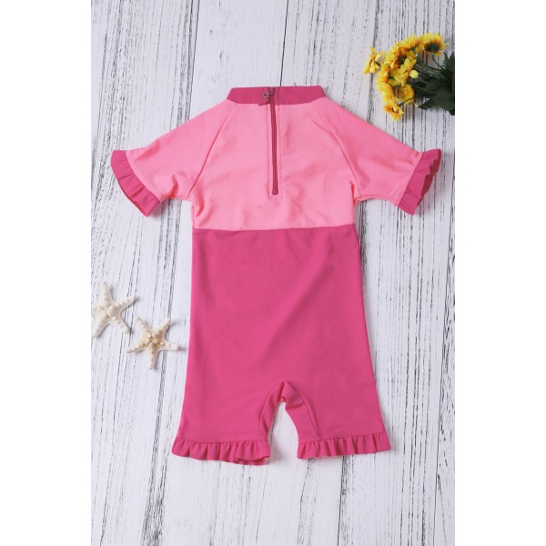 Pink Little Mermaid Princess Cute Girls Swimsuit