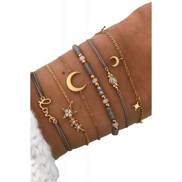 Moon Star 6 Pieces Bracelet