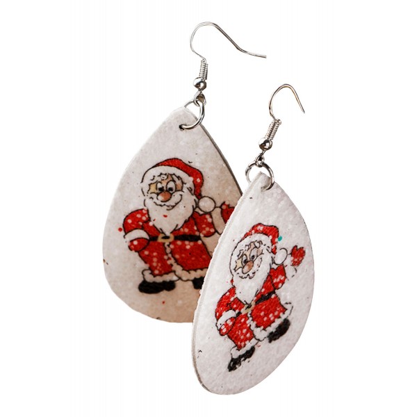 Santa Claus Snowflake Print Earring