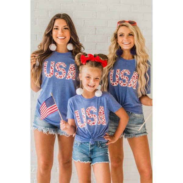 USA Leopard Print T-Shirt